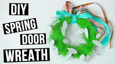  DIY Spring Door Wreath 